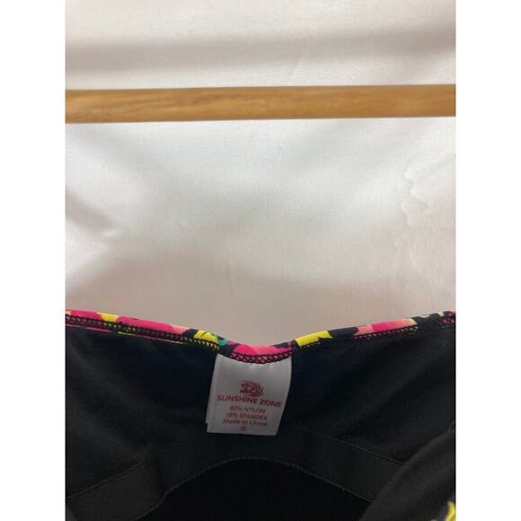 Sunshine Zone Ruffled Floral Tankini Swim top size small - Picture 2 of 3